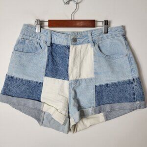 PacSun Size 29 Eco Pieced Patchwork Mom Denim Shorts High-Waisted